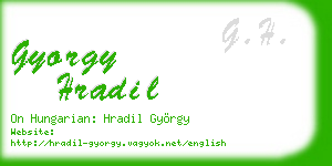 gyorgy hradil business card